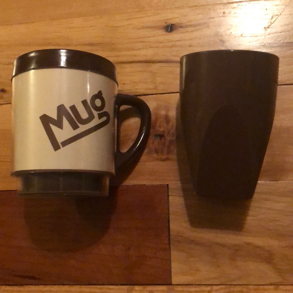 Vintage Mid-Century Coffee Mug and Geometric Cup